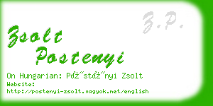 zsolt postenyi business card